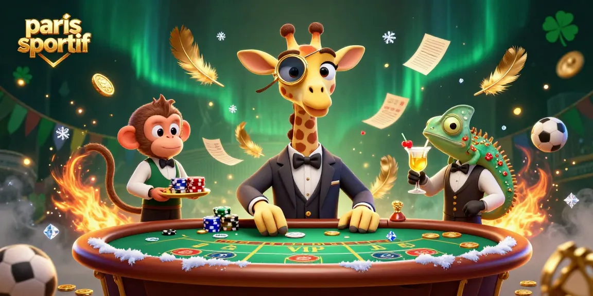 paris sportif : Une girafe joueuse de poker entourée d'éléments de paris sportifs captivants.