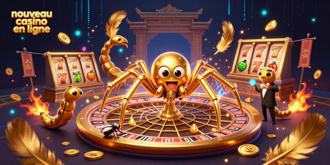Visitez le nouveau casino en ligne pour des paris passionnants avec une araignée d'or au roulette.
