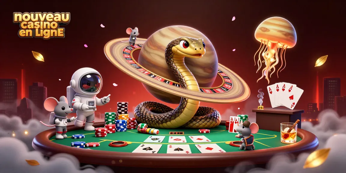 Pariez avec le nouveau casino en ligne tout en observant le serpent de Saturne et des astronautes sur les anneaux.