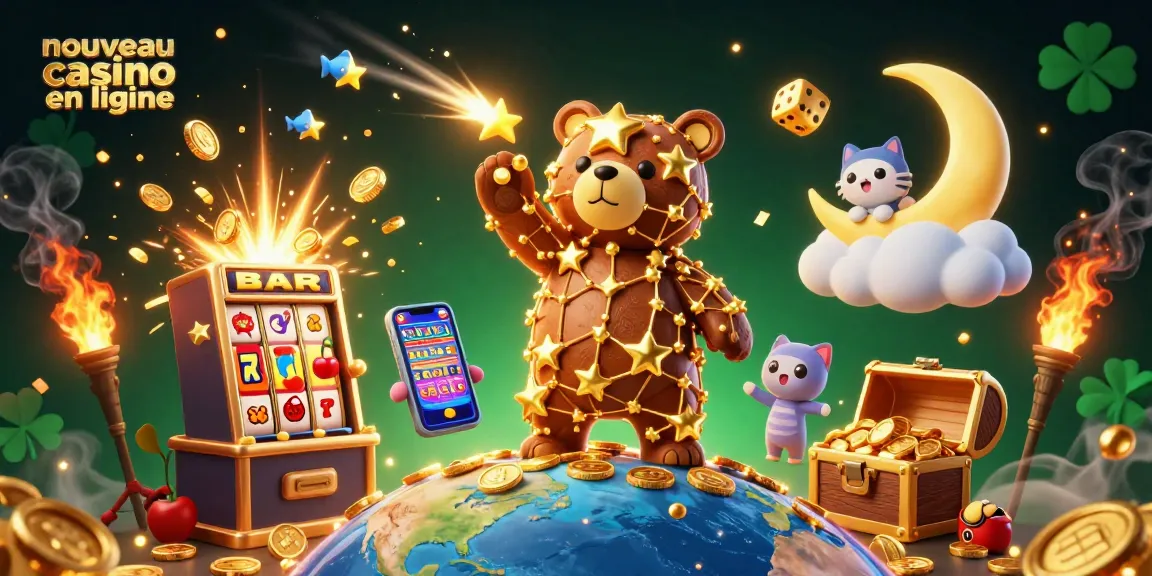 Plongez dans l'univers du nouveau casino en ligne avec une scène captivante de gains et de jeux.