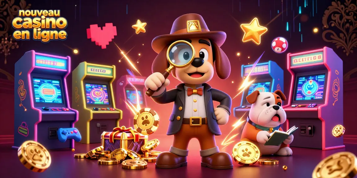Découvrez un nouveau casino en ligne palpitant avec des personnages de détectives et des éléments de jeu colorés.