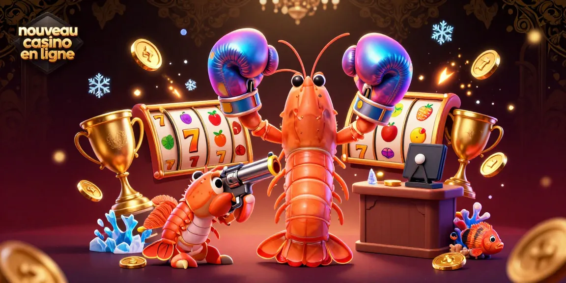 Capturez l'énergie du nouveau casino en ligne avec une illustration dynamique des créatures marines et des éléments de jeu