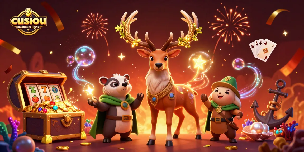 Illustration de casino en ligne mettant en scène un cerf druide et un blaireau, gagnant au nouveau casino en ligne.
