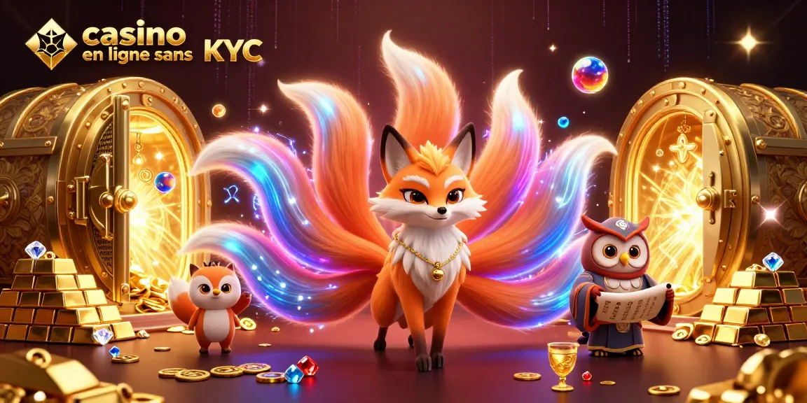 Jouez au casino en ligne sans KYC avec un renard à neuf queues et des trésors scintillants.