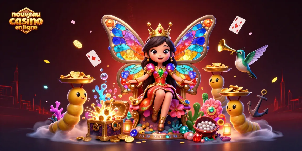 Jouez dans le nouveau casino en ligne et découvrez la reine des papillons avec ses serviteurs et richesses sous-marines.