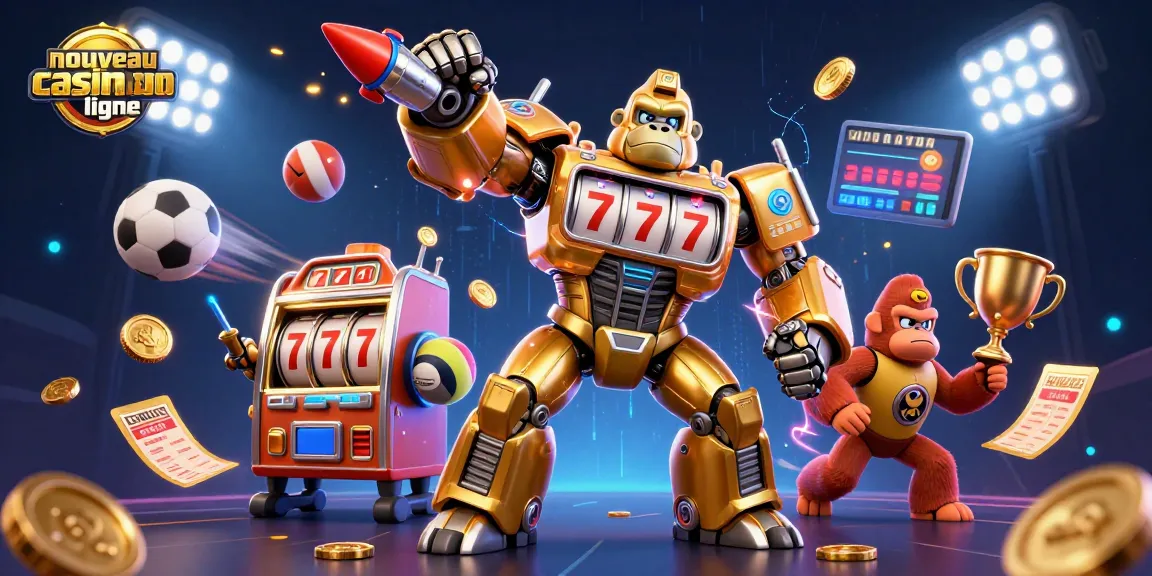 Découvrez un nouveau casino en ligne avec un gorille en mécha et des éléments de jeu captivants.
